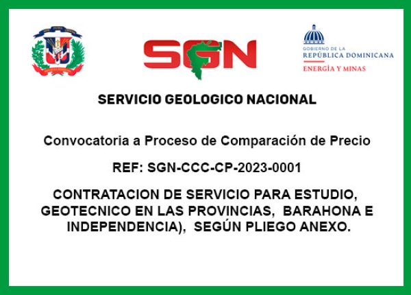 Convocatoria a Proceso de Comparación de Precio REF: SGN-CCC-CP-2023-0001