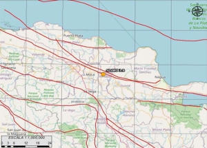 Sismo de 3.8 Ubicado al Norte  de Salcedo, Provincia Hermanas Mirabal