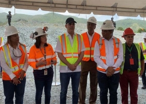 El presidente de la República, Luis Abinader, estuvo en la mina Cerros Maimón, ubicada en la provincia Monseñor Nouel