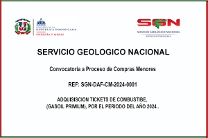 Convocatoria a Proceso de Compras Menores  REF: SGN-DAF-CM-2024-0001