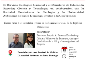 &quot;Tierras raras y otros metales críticos en las bauxitas kársticas de la República Dominicana”